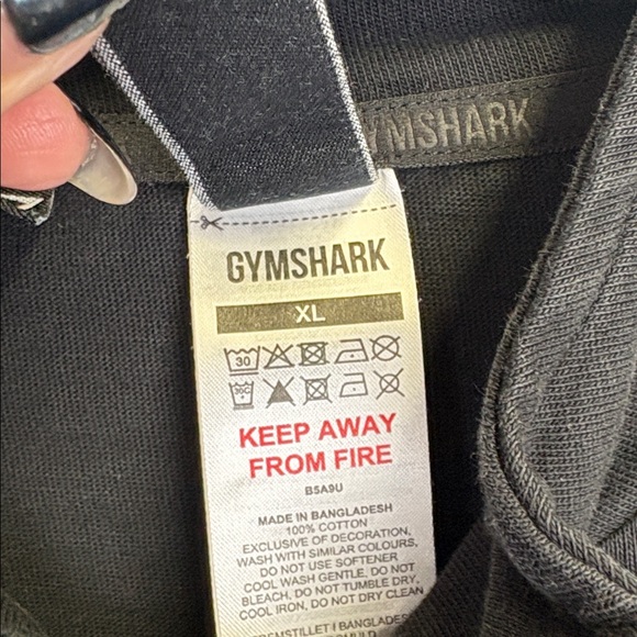 Gymshark black cropped cinch adjustable waist long-sleeve top/Quarter zip/ Sz XL - Picture 3 of 8